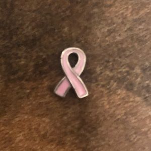 Origami Owl Breast cancer pink ribbon charm